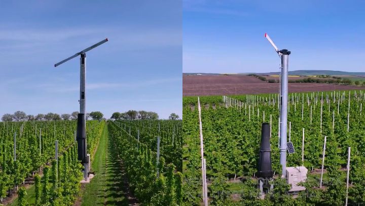 Prima plasă eoliană antiîngheț din țară, instalată la Drochia: „Suntem mai siguri, în cazul unei primăveri mai reci”