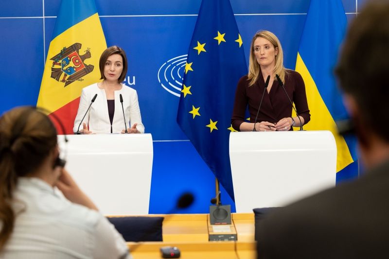 Președinta Parlamentului European speră că R. Moldova va începe negocierile de aderare la UE până la sfârșitul 2023