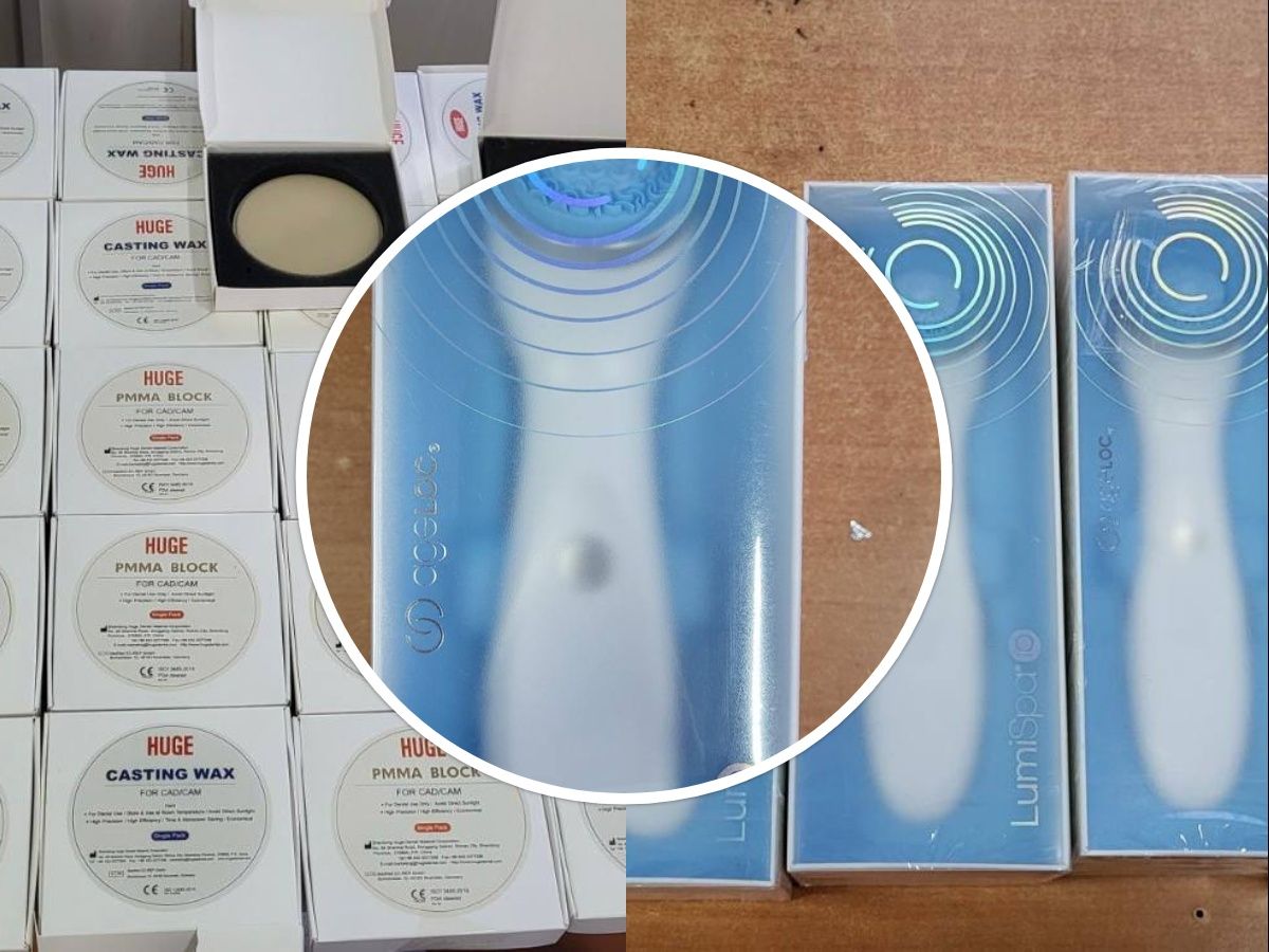 FOTO/ Preparate pentru stomatologie şi aparate de masaj facial, toate nedeclarate, urmau să ajungă în R. Moldova