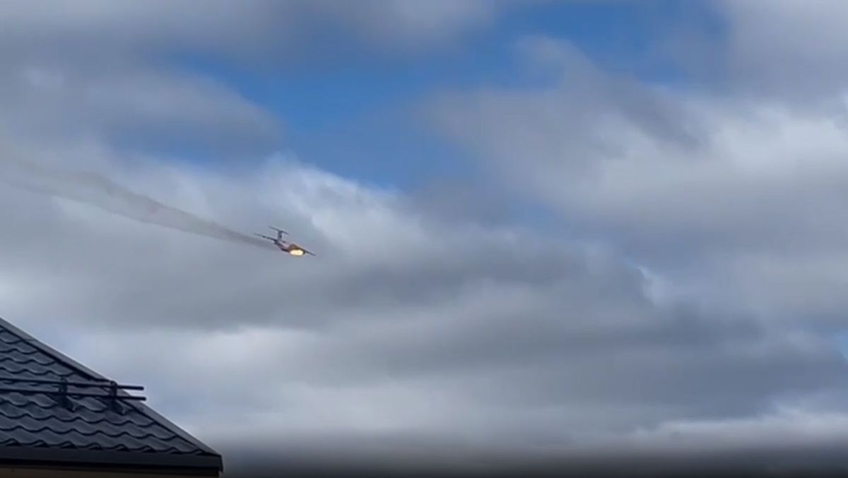 VIDEO/ Un avion militar rusesc IL-76 s-a prăbușit în regiunea rusă Ivanovo