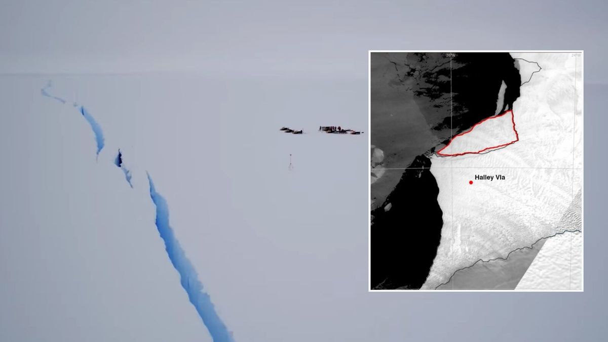 VIDEO/ Un aisberg de 380 de kilometri pătrați s-a desprins din banchiza Brunt, în Antarctica