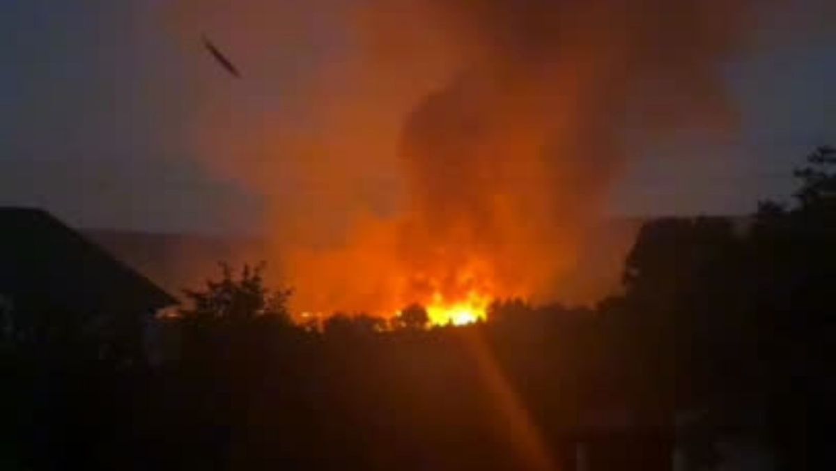 Incendiu de vegetație la Dănceni: Au ars circa 20 de hectare de stuf