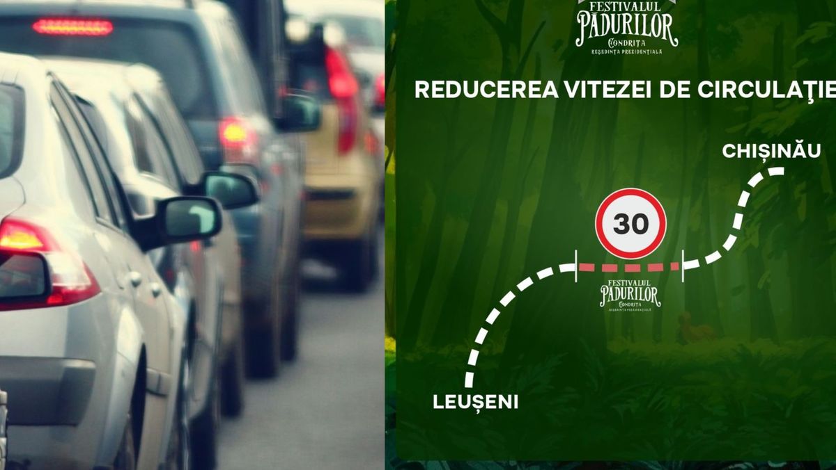 Restricții de circulație pe traseul Chișinău-Leușeni. Șoferii vor trebui să-și adapteze viteza