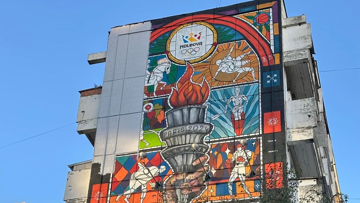 Pictura murală dedicată sportivilor moldoveni, deteriorată de o companie de publicitate