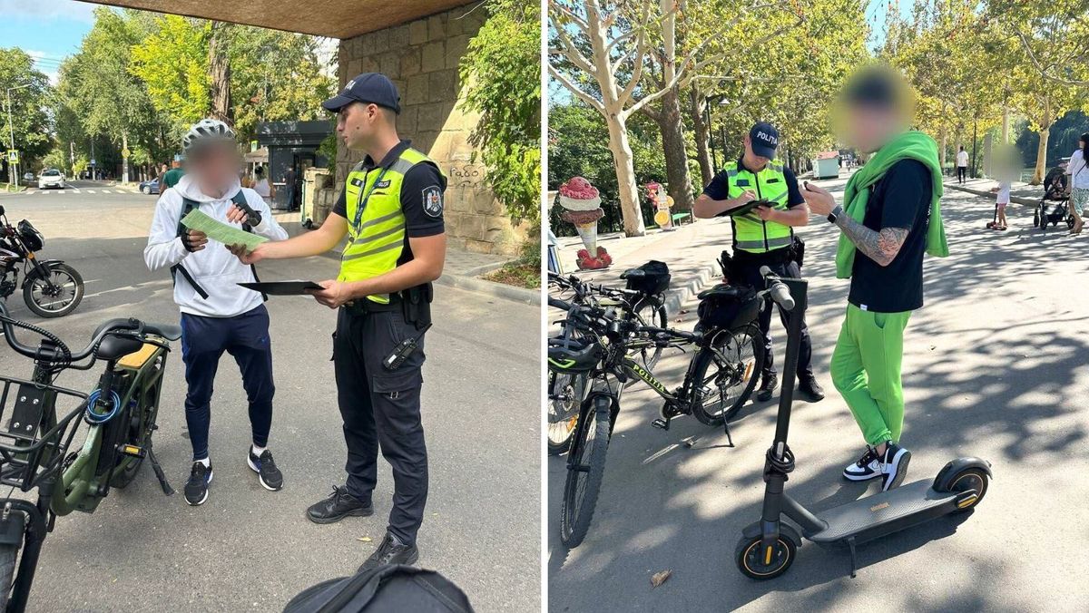 Timp de șapte zile, polițiștii au tras pe dreapta peste 700 de conducători de trotinete electrice și biciclete