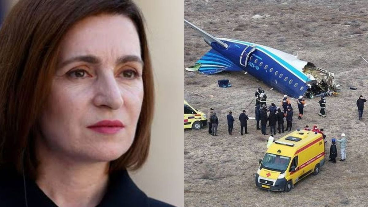 Maia Sandu, după ce un avion cu 67 de pasageri la bord s-a prăbușit: „Le doresc putere supraviețuitorilor”