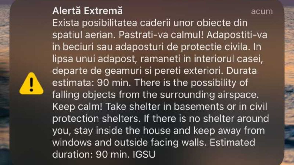 Locuitorii din nordul județului Tulcea au primit un nou mesaj RO-Alert. Autoritățile române execută cercetări