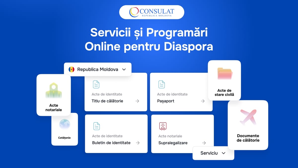 Moldovenii din diasporă pot beneficia de servicii și programări consulare pe platforma eConsulat