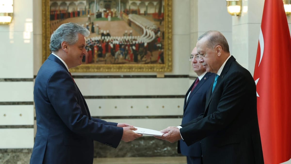 Ambasadorul R. Moldova în Turcia a prezentat scrisorile de acreditare președintelui Recep Tayyip Erdoğan