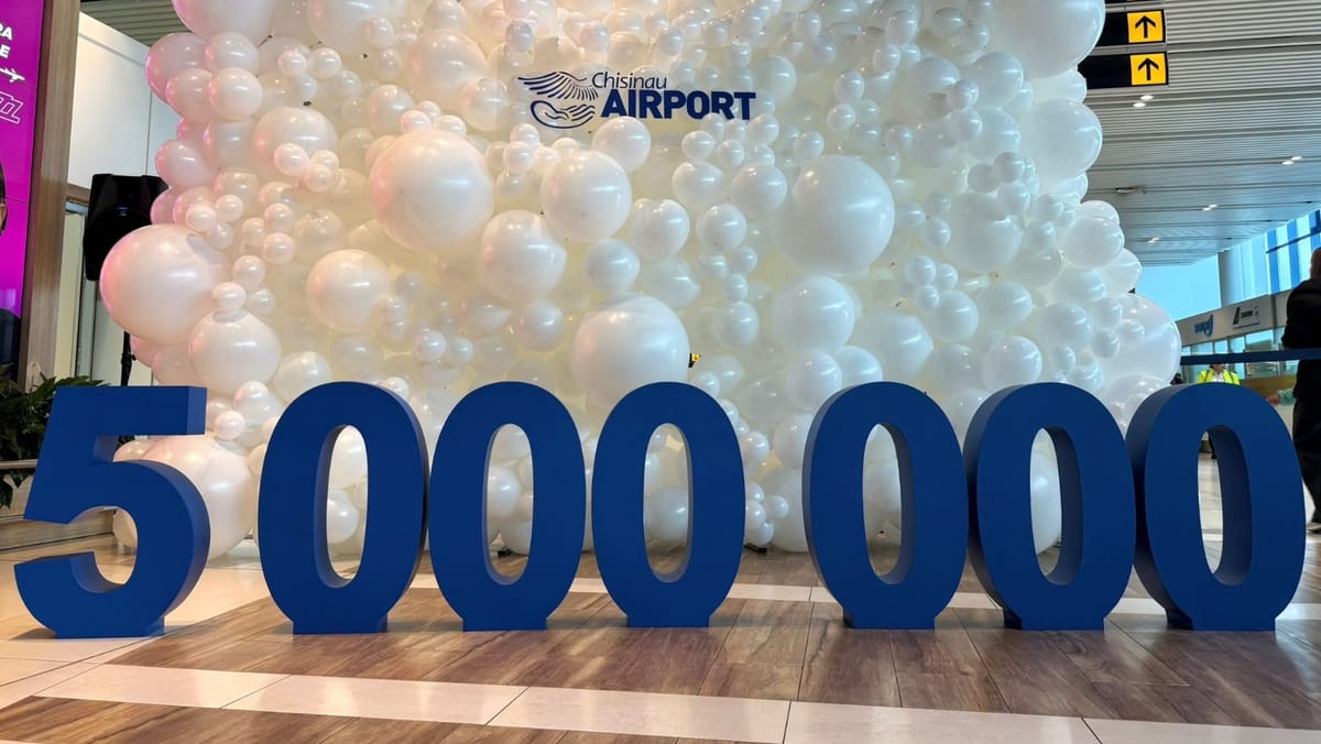 De la începutul anului, aeroportul din Chișinău a fost tranzitat de peste cinci milioane de pasageri