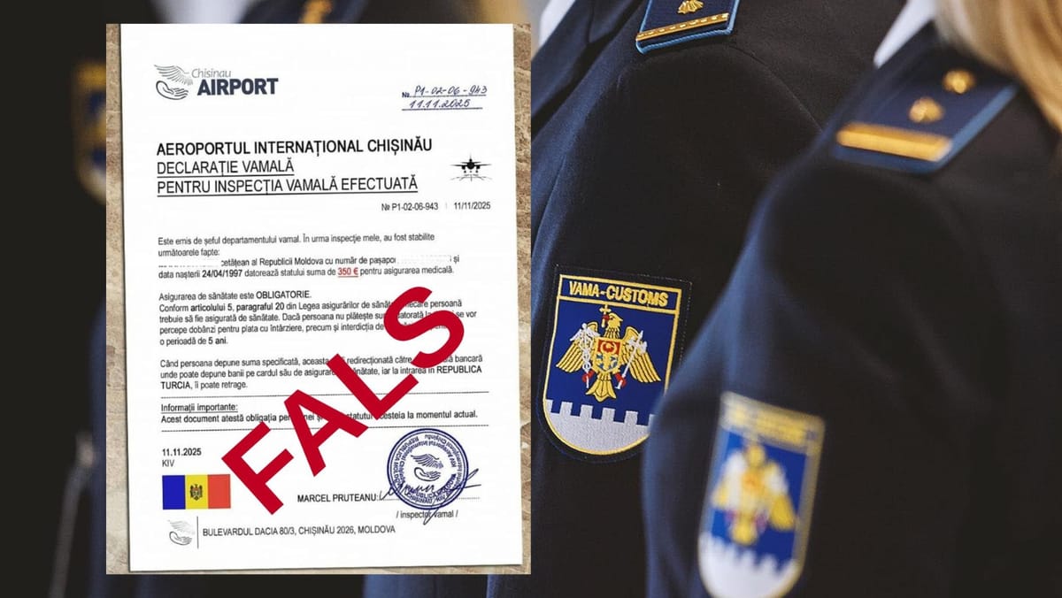 Document fals, emis din numele Serviciului Vamal. Instituția îndeamnă cetățenii să verifice solicitările dubioase