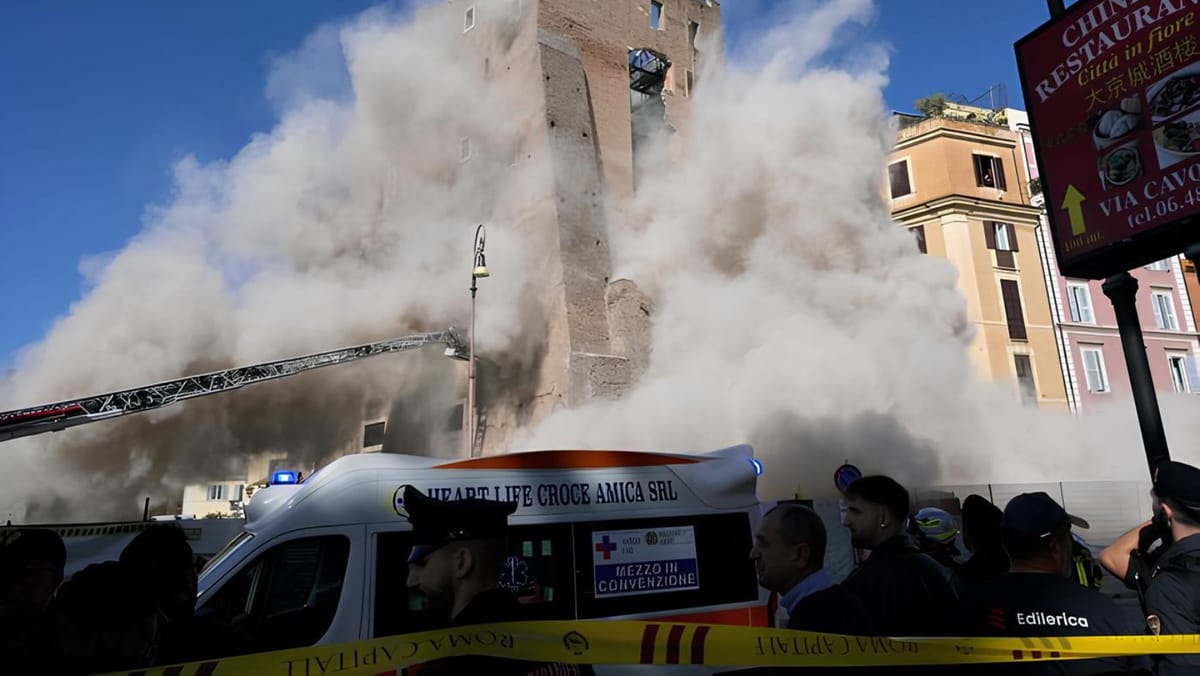 Un muncitor român a murit în urma prăbușirii parțiale a unui turn medieval din centrul Romei