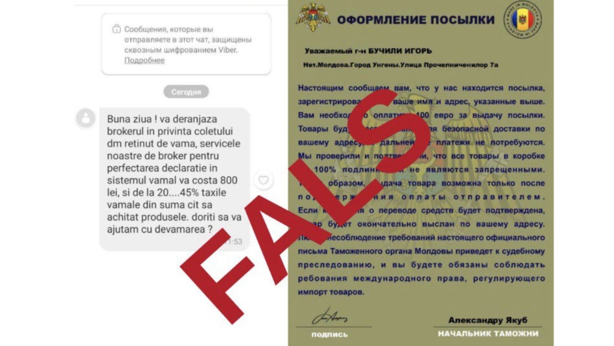 Serviciul Vamal avertizează: nu plătiți pentru așa-numitele „colete reținute” – sunt mesaje false