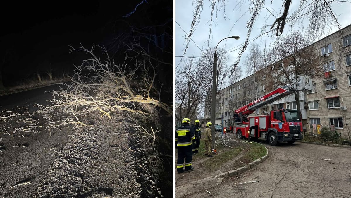 Peste 80 de intervenții ale pompierilor și salvatorilor în ultimele 24 de ore, din cauza vântului puternic
