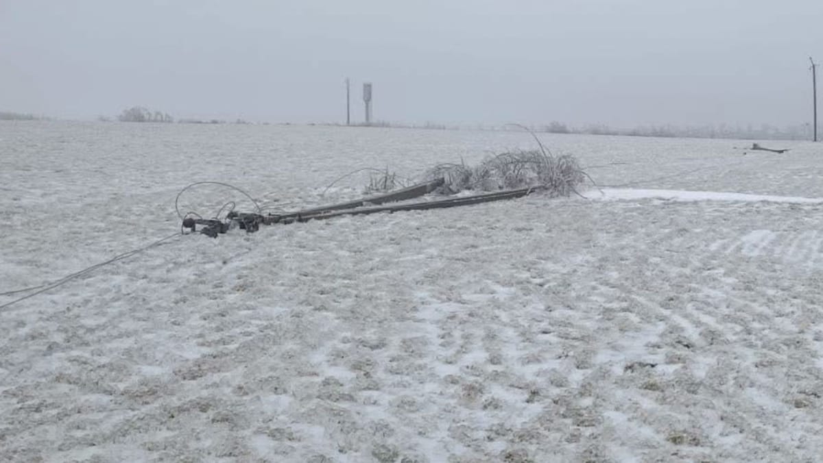 FOTO/ Piloni doborâți și fire la pământ: 15 localități rămân fără curent din cauza vremii