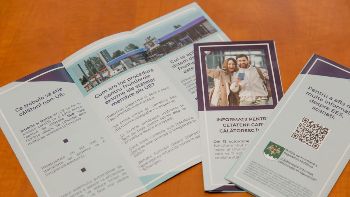 Sistemul de intrare și ieșire al UE este aplicat și la punctul de trecere Lipcani-Rădăuți Prut