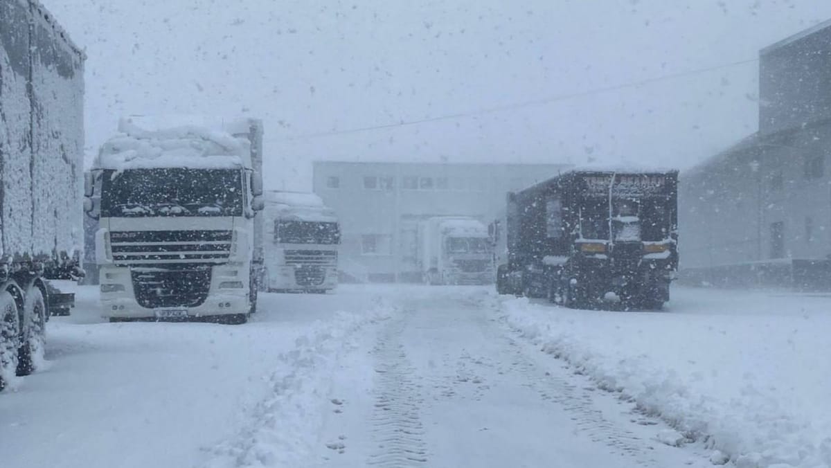 ACTUALIZARE/ Restricții temporare pentru camioane la frontieră și pe traseul R-30, din cauza condițiilor meteo