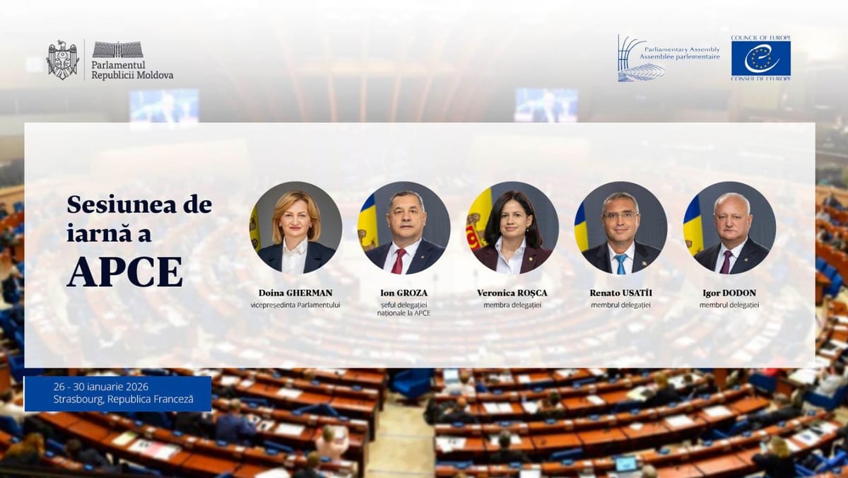 O delegație a Parlamentului pleacă la Strasbourg, la adunarea APCE: printre ei se numără Dodon și Usatîi