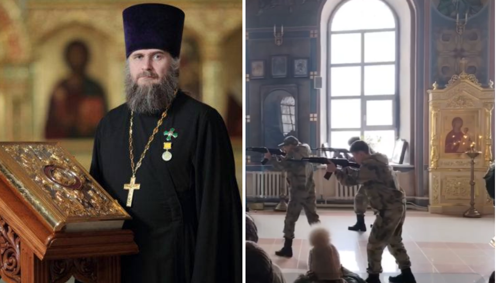 VIDEO/ Altare transformate în „vitrine” militare, în Rusia. Copiii învață lecții despre război în timpul slujbelor