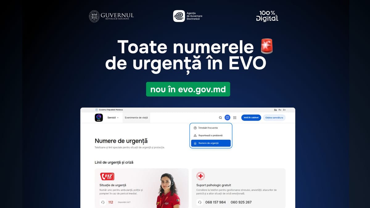 Portalul EVO adună toate numerele de urgență într-un singur loc. Cetățenii pot găsi rapid unde să sune în caz de criză