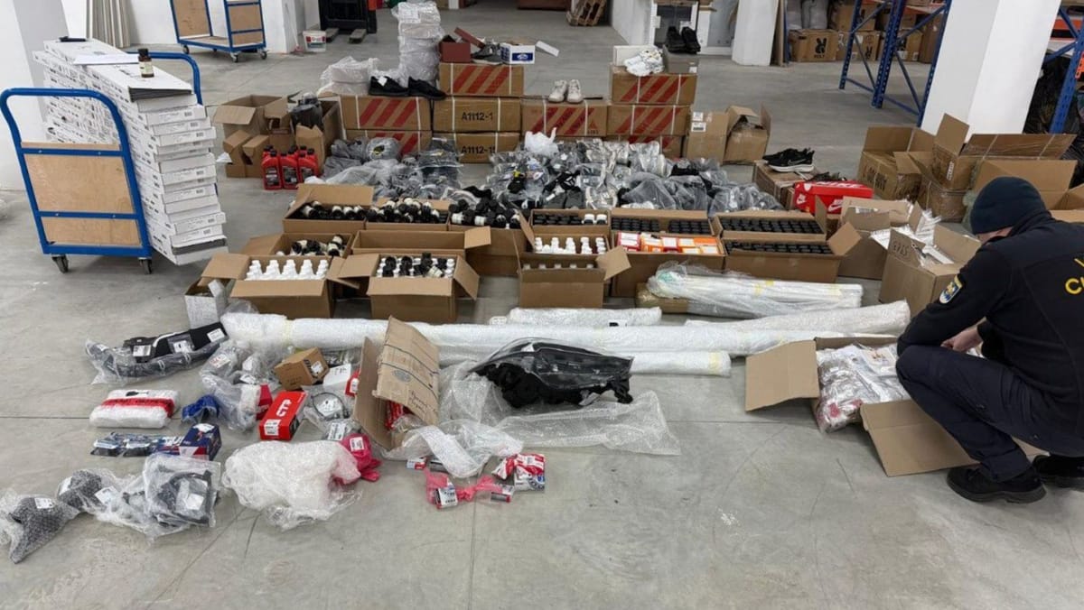 VIDEO/ Suplimente, piese auto și articole de încălțăminte, confiscate