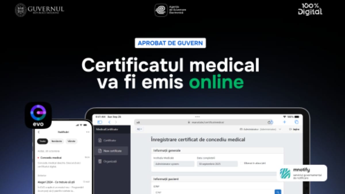 Peste 2.300 de certificate medicale au fost emise digital în prima zi de funcționare a sistemului online