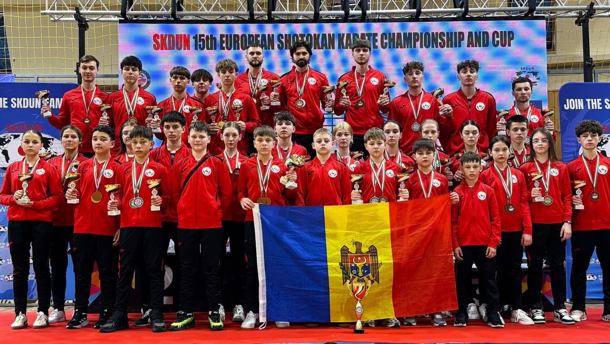 FOTO/ Moment de mândrie pentru R. Moldova. Lotul național de karate shotokan a cucerit 33 de medalii la Campionatul European