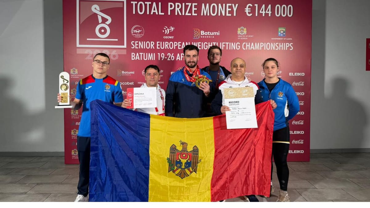 Conducerea țării îl felicită pe Marin Robu, noul campion european la haltere