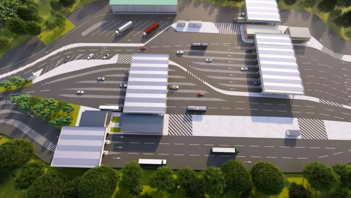 FOTO/ Cum ar putea arăta noul punct vamal de la Ungheni, construit lângă primul pod de autostradă peste Prut