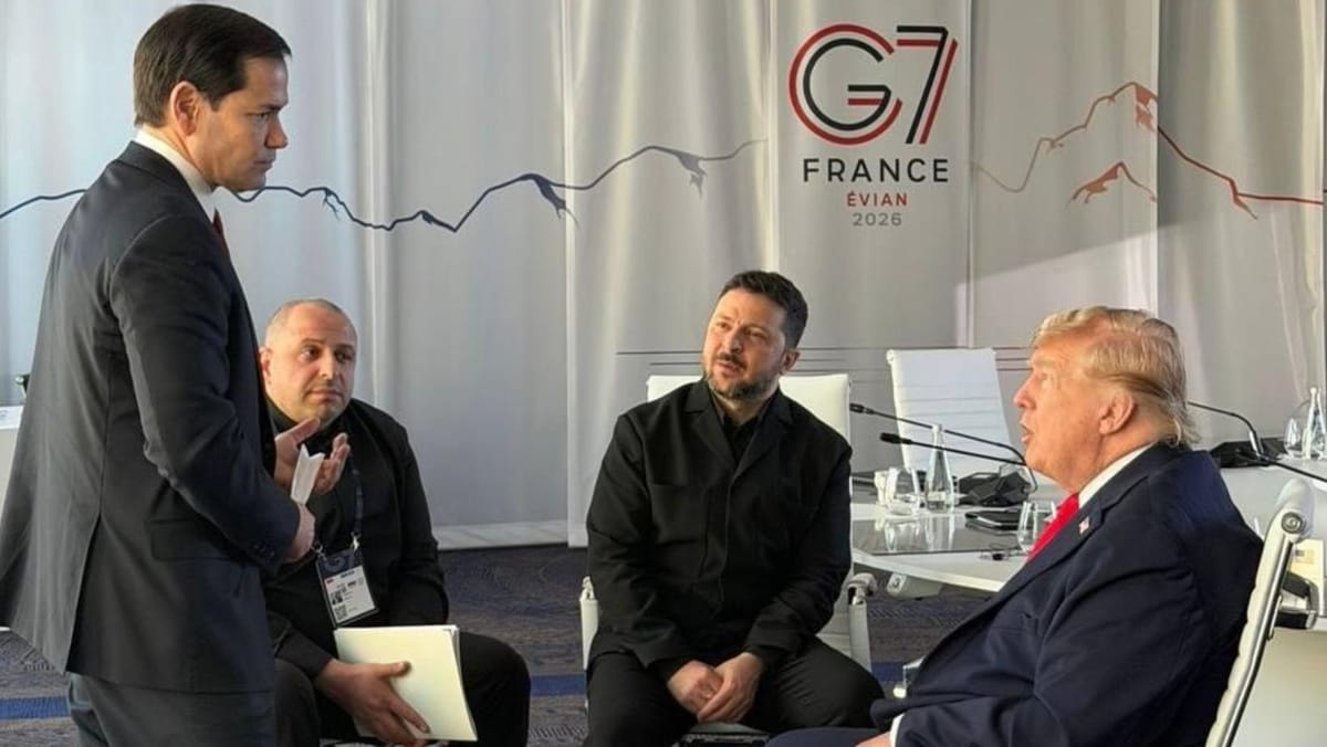 Zelenski, Trump și Macron, față în față pentru prima dată în ultimele patru luni, la summitul G7