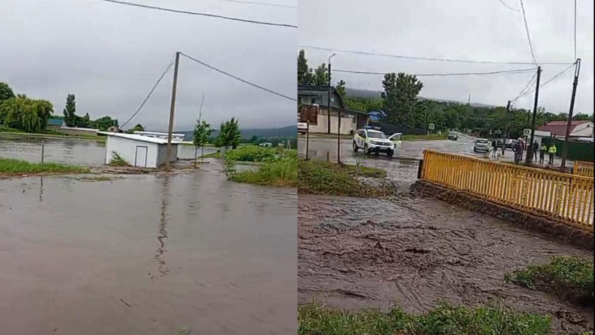Inundații în comuna Pepeni. Pe mai multe drumuri s-au format râuri, iar văile s-au transformat în lacuri