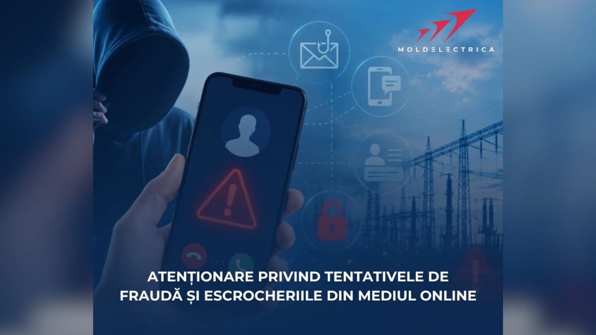 Escrocii se dau drept angajați ai Moldelectrica. Oamenii sunt îndemnați să nu ofere date personale sau bancare