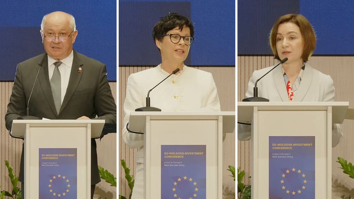 Maia Sandu, Marta Kos și Alexandru Munteanu, mesaje pentru investitori la Chișinău: „Fiți parte din povestea noastră”