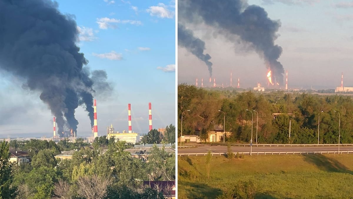 FOTO/VIDEO Ucraina ar fi lovit o rafinărie din Federația Rusă și o uzină care produce componente pentru armată