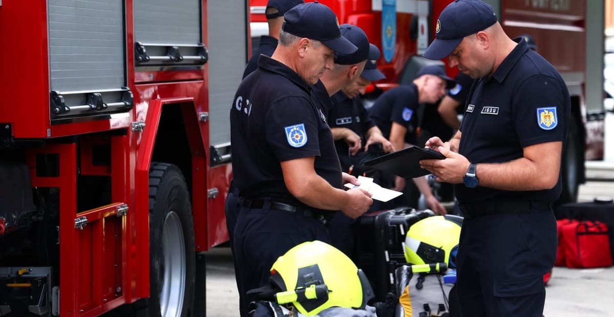 Pompierii moldoveni pleacă în Grecia pentru a lupta cu incendiile forestiere. 24 de salvatori și șapte autospeciale -detașați