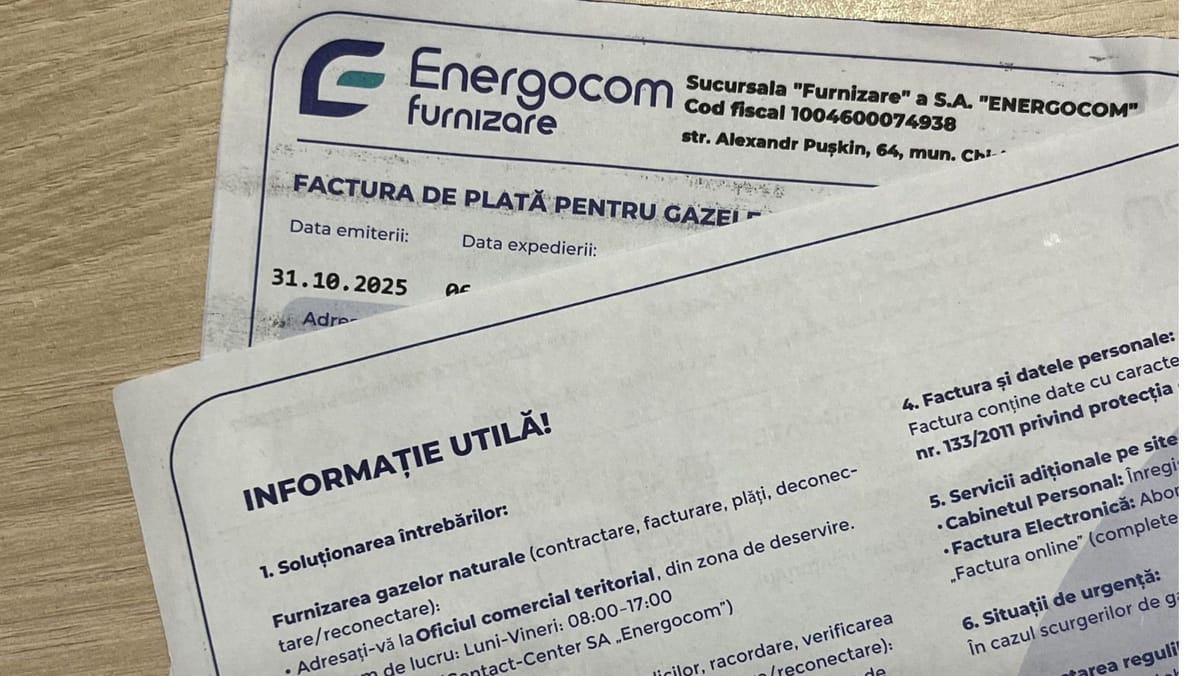 ANRE taie câțiva bănuți din tariful solicitat de Energocom la gazele naturale. Proiectul de hotărâre, supus consultărilor