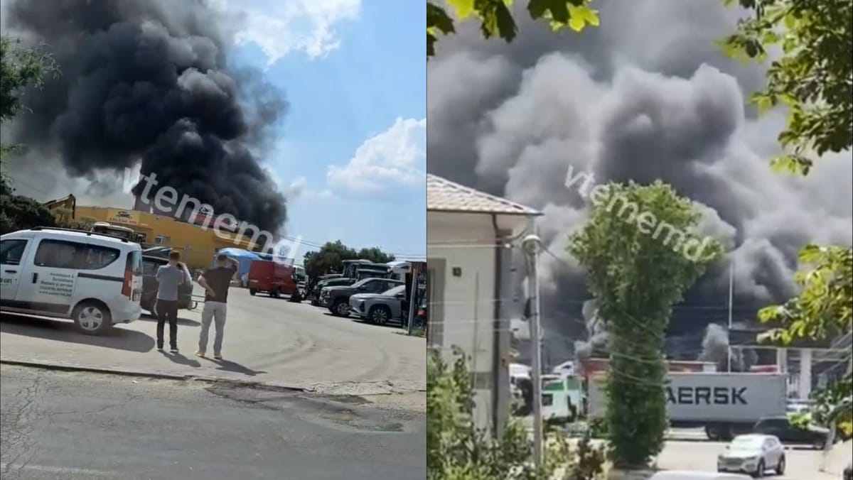 VIDEO/ Un nou incendiu pe teritoriul depozitului Coleso.md, care a ars la sfârșitul lunii mai