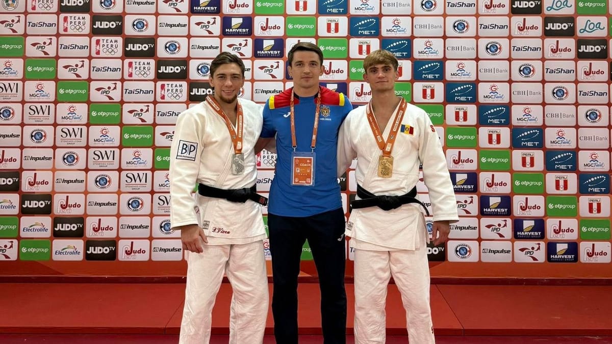 VIDEO/ Doi moldoveni, față în față în finala de judo la Lima. Radu Izvoreanu a cucerit aurul, Denis Vieru-argintul