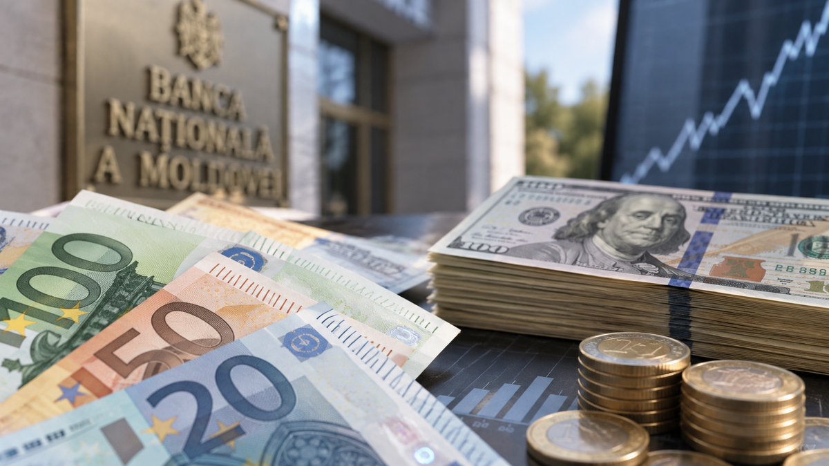 Euro și dolarul se scumpesc la început de săptămână. Cursul valutar pentru luni