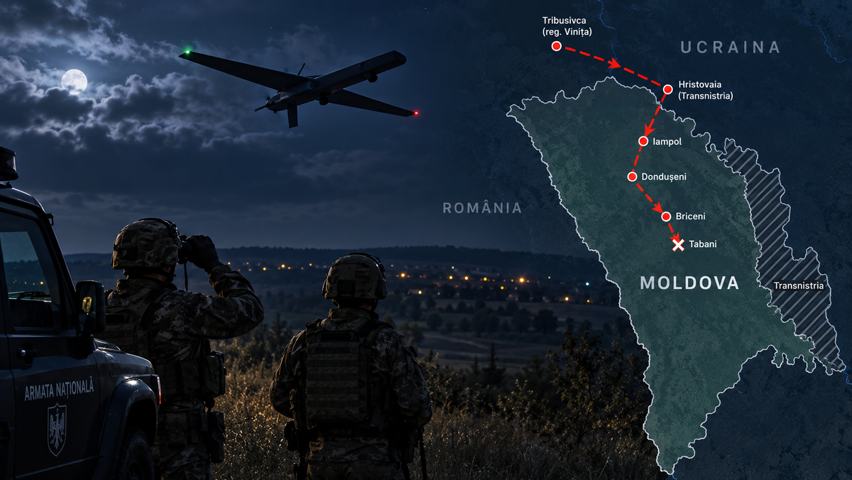 Alertă în nordul țării: un obiect aerian neidentificat a traversat R. Moldova. Spațiul aerian, restricționat temporar