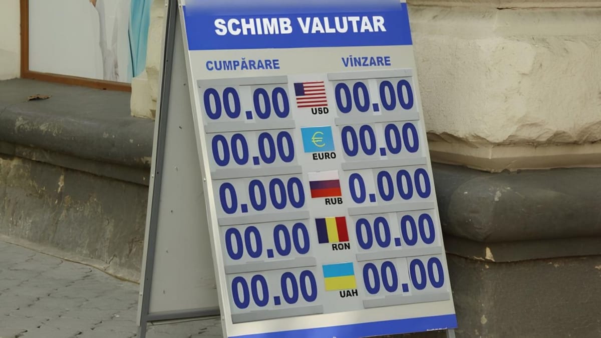 Euro se scumpește, iar dolarul se ieftinește. Cursul BNM pentru 4 septembrie