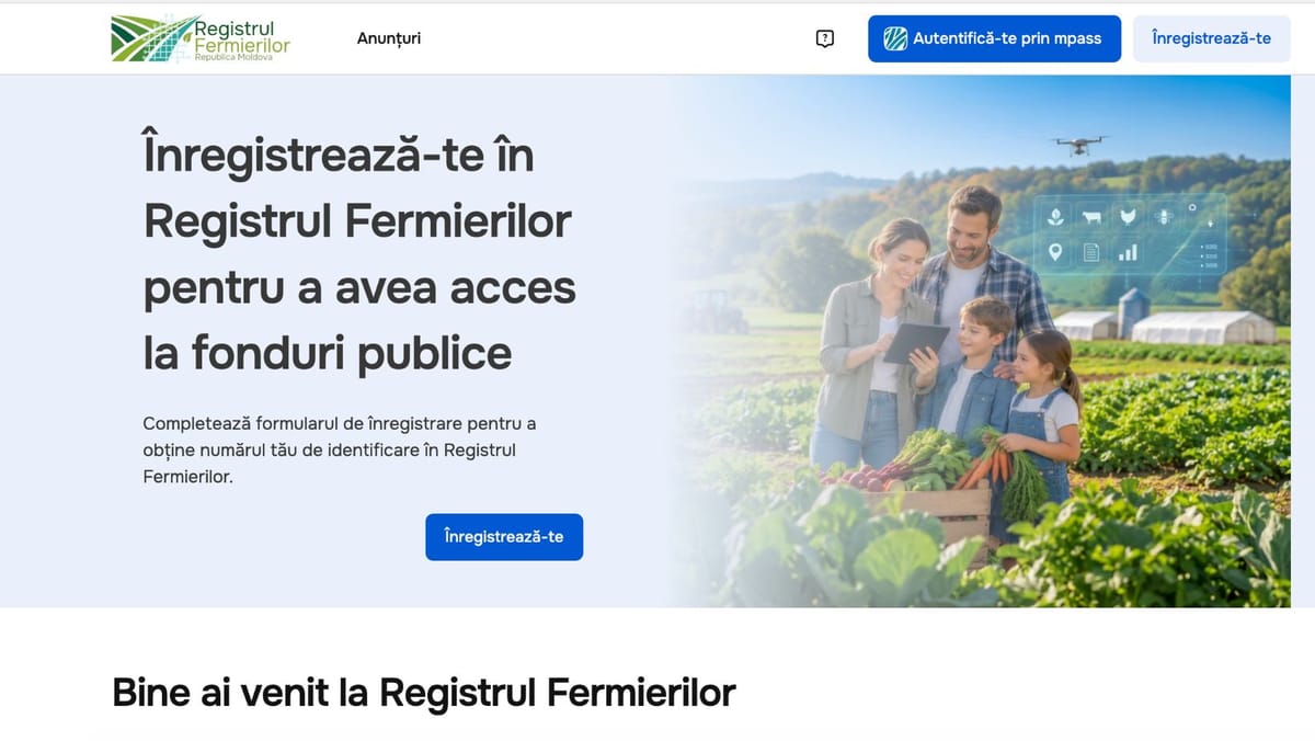 Agricultorii care vor sprijin financiar de la stat trebuie să se înscrie online. Cum funcționează Registrul Fermierilor
