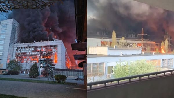 VIDEO/ Termocentrala Tripolskaia de lângă Kiev a fost complet distrusă în urma unui atac cu rachete