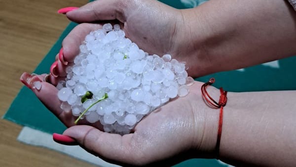 VIDEO/FOTO. Ploaie cu grindină în stânga Nistrului. În câteva minute pământul a fost acoperit cu gheață