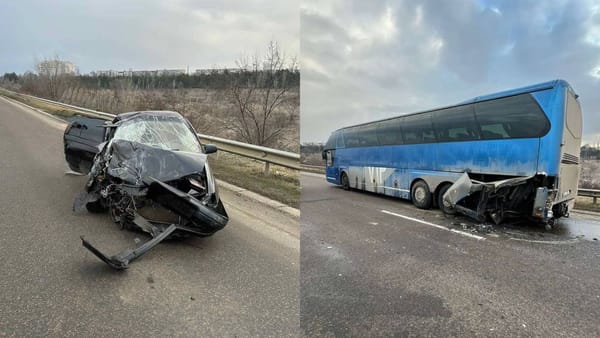 Accident rutier în apropiere de Ialoveni: Două persoane au fost transportate la Institutul de Medicină Urgentă