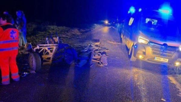 Căruță în care se aflau șase persoane, lovită de un microbuz, la Hâncești. Un mort și mai mulți răniți