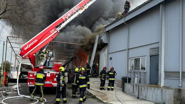 VIDEO/ Incendiu la un depozit de mobilă din sectorul Botanica al capitalei