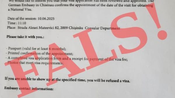 „Programări” pentru viză și lucru în Germania. Poliția atenționează despre o nouă schemă de înșelăciune