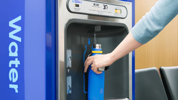 Apă gratuită la Aeroportul Internațional Chișinău. În aerogară au fost amenajate puncte speciale