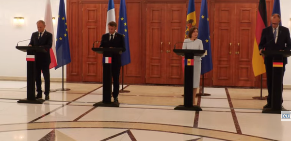 LIVE/ Conferință de presă susținută de Maia Sandu, Emmanuel Macron, Friedrich Merz și Donald Tusk